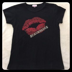 Studded Lips Embellished Top